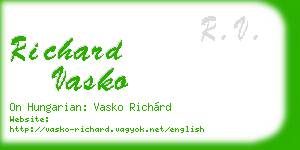 richard vasko business card